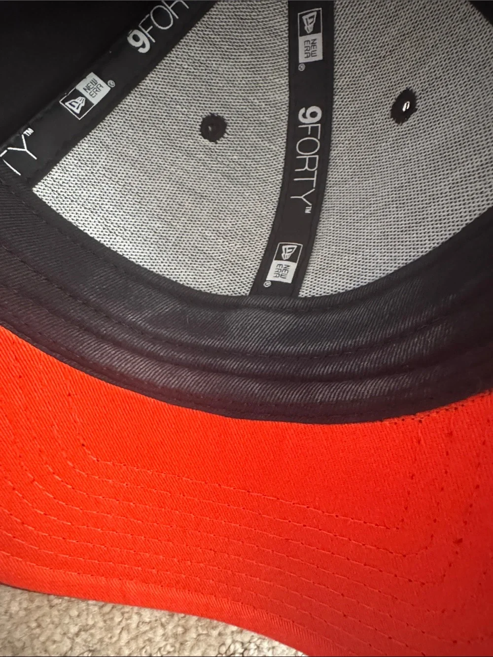 GIANTS Embroidered Black Baseball Cap with Orange Accents